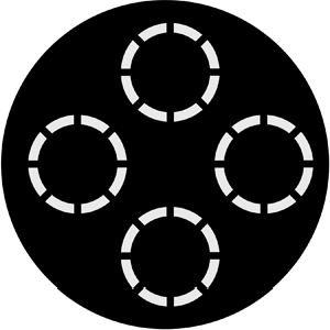 Laser Mini - Stock Gobo for Gobo Light Projectors - Choose your size!