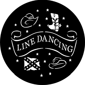 Line Dancing 1 - Stock Gobo for Gobo Light Projectors - Choose your size!