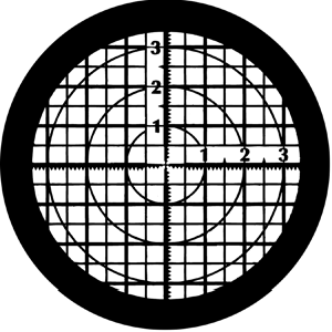 Line Up Grid - Stock Gobo for Gobo Light Projectors - Choose your size!