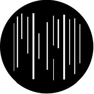 Linear 4 - Stock Gobo for Gobo Light Projectors - Choose your size!