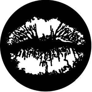 Lips - Stock Gobo for Gobo Light Projectors - Choose your size!