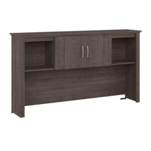 Logan Collection 146520-000141 67" Hutch with Doors in Medium Gray