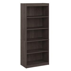 Logan Collection 146700-000141 30" 5 Shelf Bookcase in Medium Gray