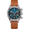 Longines Avigation BigEye Auto Chrono Petroleum Dial Watch, Brown Strap, 41mm
