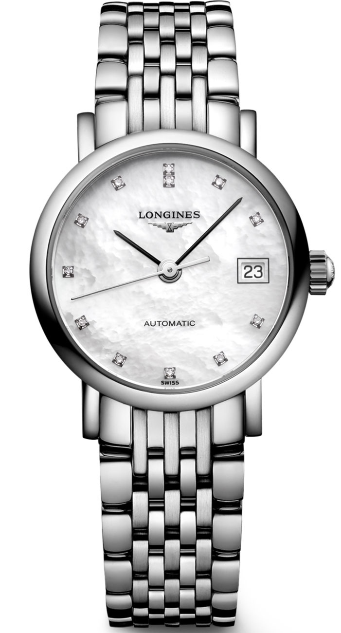 Longines Elegant White MOP Dial Stainless Steel Bracelet Watch, 26mm Longines Elegant White MOP Dial Stainless Steel Bracelet Watch, 26mm