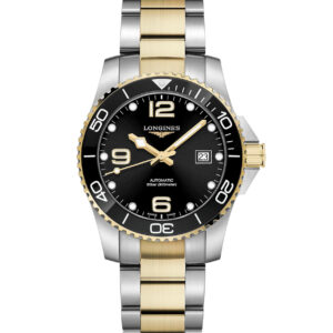 Longines HydroConquest Automatic Black Dial Watch, Two-Tone Stainless Steel Bracelet, 41mm