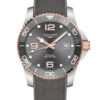 Longines HydroConquest Automatic Sunray Grey Dial Watch, Rubber Strap, 41mm