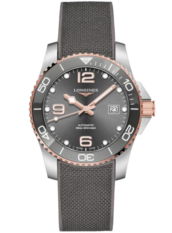 Longines HydroConquest Automatic Sunray Grey Dial Watch, Rubber Strap, 41mm Longines HydroConquest Automatic Sunray Grey Dial Watch, Rubber Strap, 41mm