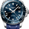 Longines HydroConquest GTM 41mm Watch with Sunray Blue Dial and Rubber Strap