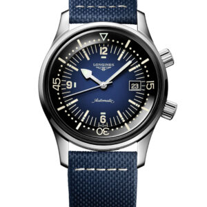 Longines Legend Diver Blue Dial Leather Strap Watch, 42mm