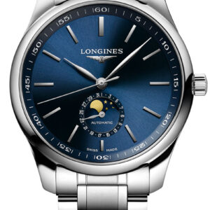 Longines Master Collection 42mm Watch with Blue Dial and Stainless Steel Bracelet