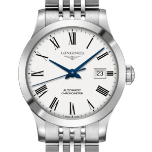 Longines Record Collection Stainless Steel Case, White Matt Dial Watch, 30mm