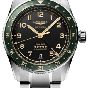 Longines Spirit Zulu Time 39mm Watch with Anthracite Dial and SS Bracelet