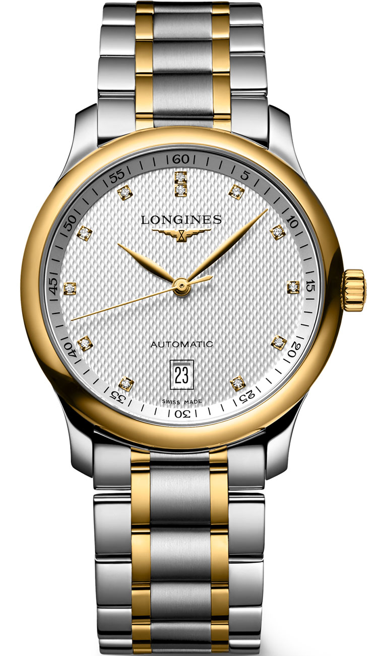 Longines The Master Collection Silver Barleycorn Dial Two-Tone SS Bracelet Watch, 39mm Longines The Master Collection Silver Barleycorn Dial Two-Tone SS Bracelet Watch, 39mm