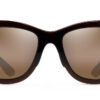 Maui Jim Anuenue Polarized Rounded Translucent Rootbeer Frame Sunglasses, HCL Bronze Lenses, 52mm