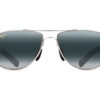Maui Jim Guardrails Polarized Aviator Sunglasses, Neutral Grey Lenses, 58mm