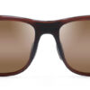 Maui Jim Huelo Polarized Rectangular Sunglasses, Translucent Rootbeer Frames, 58mm