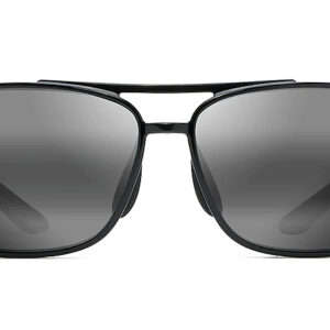 Maui Jim Kaupo Gap Black Gloss Polarized Sunglasses, Neutral Grey Lenses, 61mm