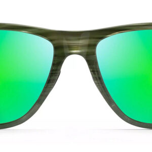 Maui Jim Onshore Polarized Rectangular Sunglasses, Olive Stripe Fade Frames, 58mm