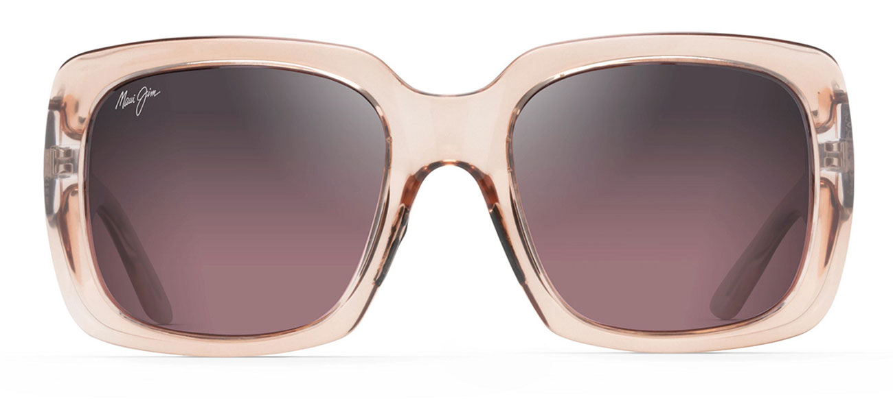 Maui Jim Two Steps Fashion Polarized Sunglasses Transparent Pink Frames, 55mm Maui Jim Two Steps Fashion Polarized Sunglasses Transparent Pink Frames, 55mm