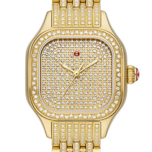 Michele Meggie 18K Gold-Plated Diamond Stainless Steel Watch, 29mm