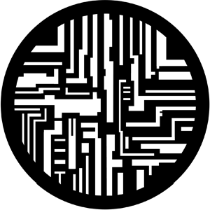 Microchip - Stock Gobo for Gobo Light Projectors - Choose your size!