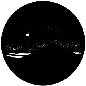 Midnight Star - Stock Gobo for Gobo Light Projectors - Choose your size!