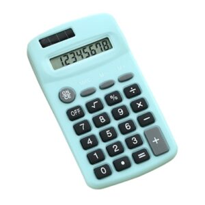 Mini Cute Calculator 8 Digits Display Solar & Battery Dual Power Portable Electronics Calculator Accounting Tool for School Students Children Office Home