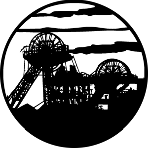 Mining Scene - Stock Gobo for Gobo Light Projectors - Choose your size!