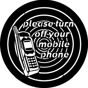 Mobile Phone - Stock Gobo for Gobo Light Projectors - Choose your size!