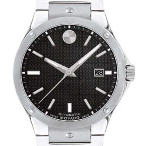 Movado SE Automatic Black Textured Dial Stainless Steel Watch, 41mm