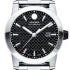 Movado Vizio Automatic Black Carbon Fiber Dial Stainless Steel Watch, 44mm