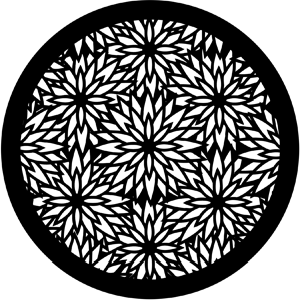 Multiple Flowers - Stock Gobo for Gobo Light Projectors - Choose your size!