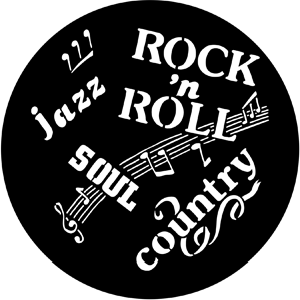 Music Mix - Stock Gobo for Gobo Light Projectors - Choose your size!