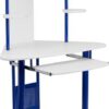 NAN-JN-2705-BL-GG Blue Corner Computer Desk with