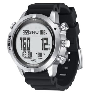 NORTH EDGE Digital Dive Watch for Men 100M Waterproof Dive Computer Watch with Compass Altimeter Barometer