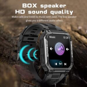 NX6 1.95 inch Smartwatch BT5.1 IP68 Waterproof Fitness Tracker Compatible for Android iOS