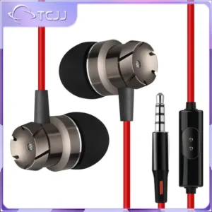 New Practical Wire Metal Turbine Headsets With Built-in Microphone High Quality Volume 3.5mm In-Ear Wired Earphone For Universal