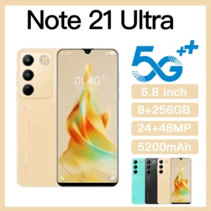 Note 21 Ultra Smartphone Android Telephone 5200mAh 8+256GB 6.8 Inch HD Screen Cell Phone Camera Mobile Phones Unlock