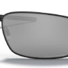 Oakley Square Wire Matte Black Polarized Sunglasses, 60mm