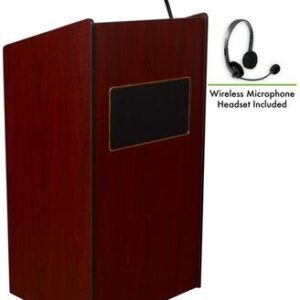 Oklahoma Sound Collection 6010-MY/LWM-7 Aristocrat Sound Lectern with Wireless Headset Mic in