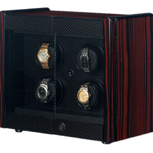 Orbita Avanti Four Macassar And Carbon Fiber Rotorwind Watch Winder