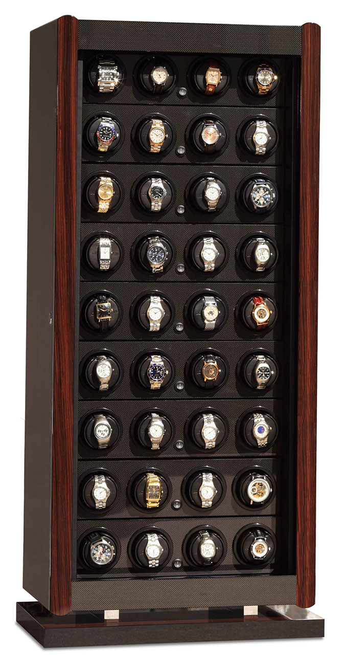 Orbita Avanti Thirty Six Macassar And Carbon Fiber Rotorwind Watch Winder Orbita Avanti Thirty Six Macassar And Carbon Fiber Rotorwind Watch Winder