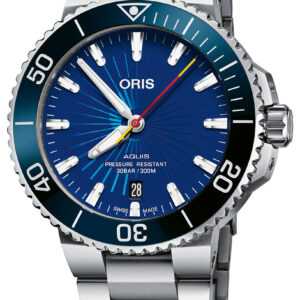 Oris Aquis Sun Wukong Limited Edition Blue Dial Stainless Steel Bracelet Watch, 41.50mm