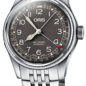 Oris Big Crown Pointer Date Black Dial Stainless Steel Bracelet Watch, 40mm