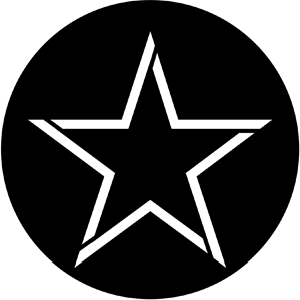 Outline Star - Stock Gobo for Gobo Light Projectors - Choose your size!