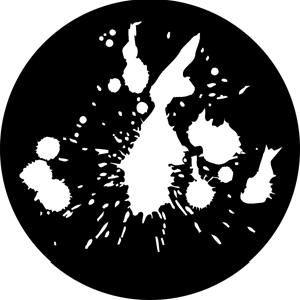 Paint Splats - Stock Gobo for Gobo Light Projectors - Choose your size!