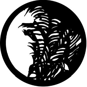 Palm Leaf - Stock Gobo for Gobo Light Projectors - Choose your size!