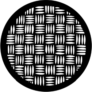 Parquet Weave - Stock Gobo for Gobo Light Projectors - Choose your size!