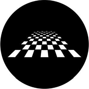 Perspective Chessboard - Stock Gobo for Gobo Light Projectors - Choose your size!